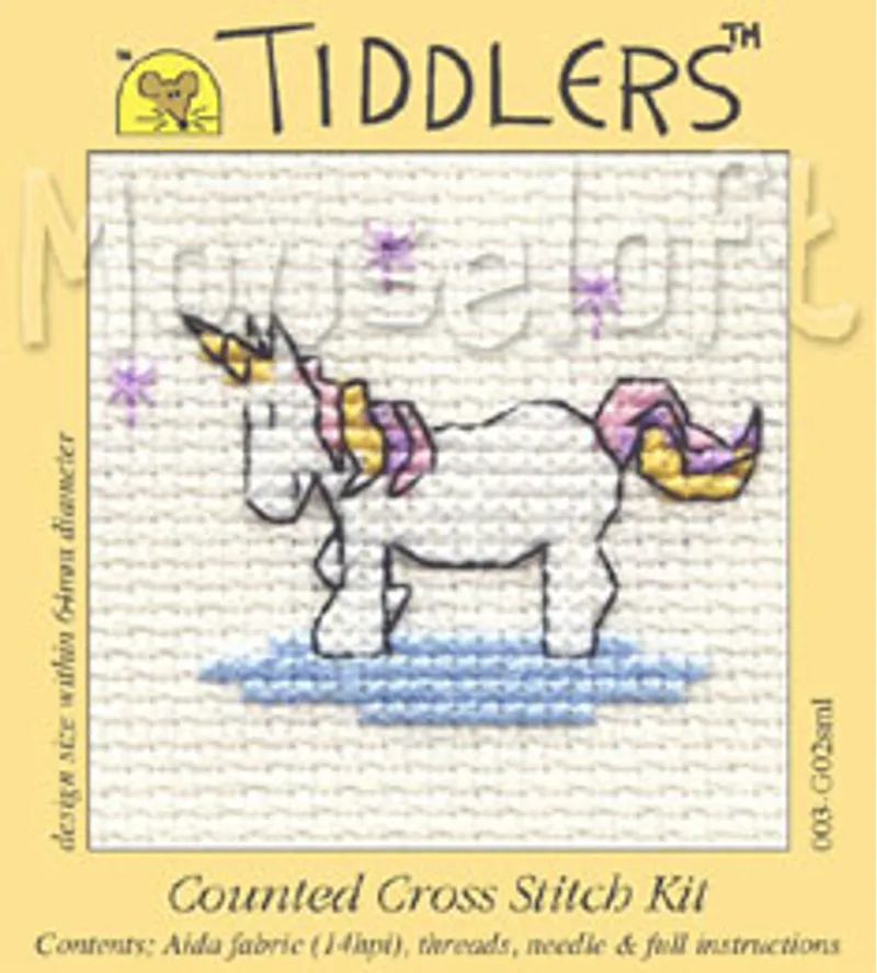Tiddlers Mini Cross Stitch Kit - Unicorn